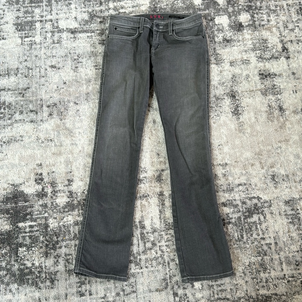 Lux gray wash straight fit jeans